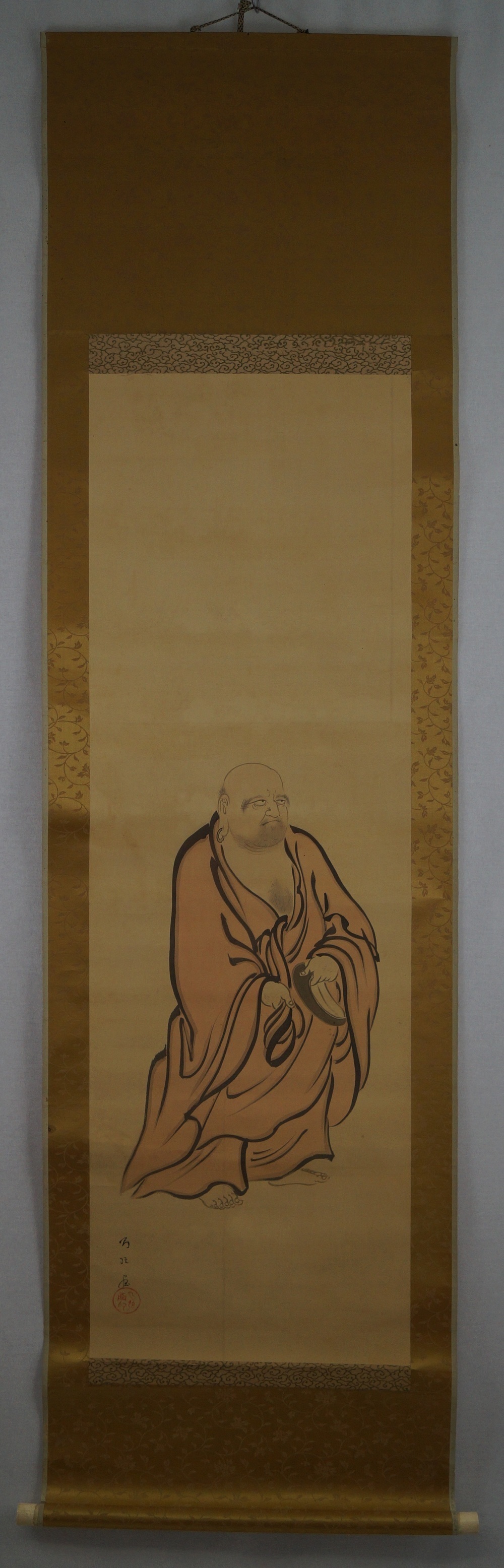 Bodhidharma full view hanging scroll