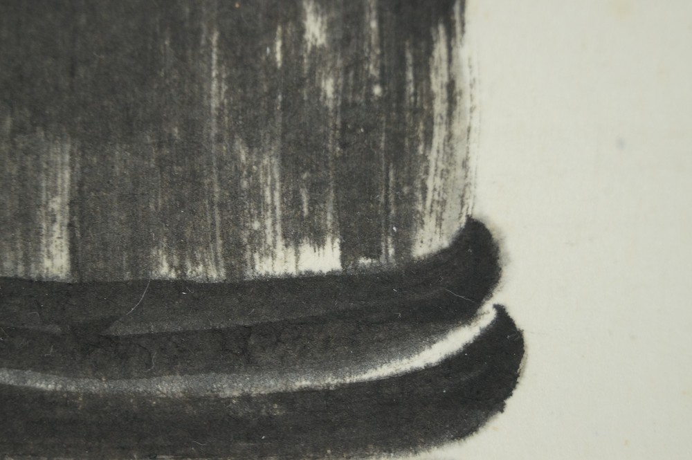 Samurai Hanging Scroll Bridge Post Motif Close-Up 2