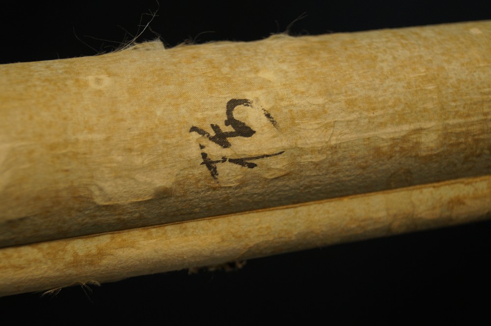 Japanese hanging scroll Sparrow and Sakura scroll detail