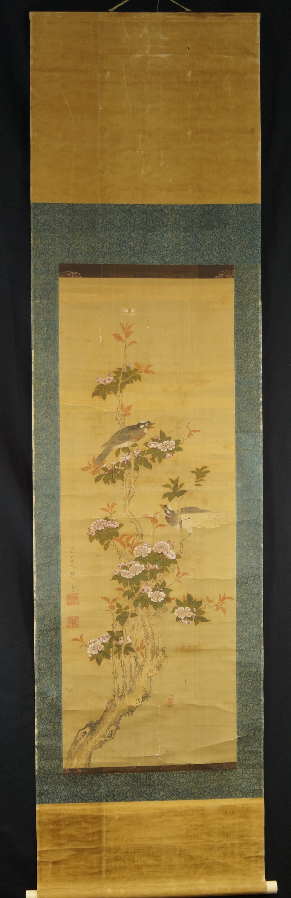 Vögel und Blumen - Japanisches Rollbild (Kakejiku, Kakemono)