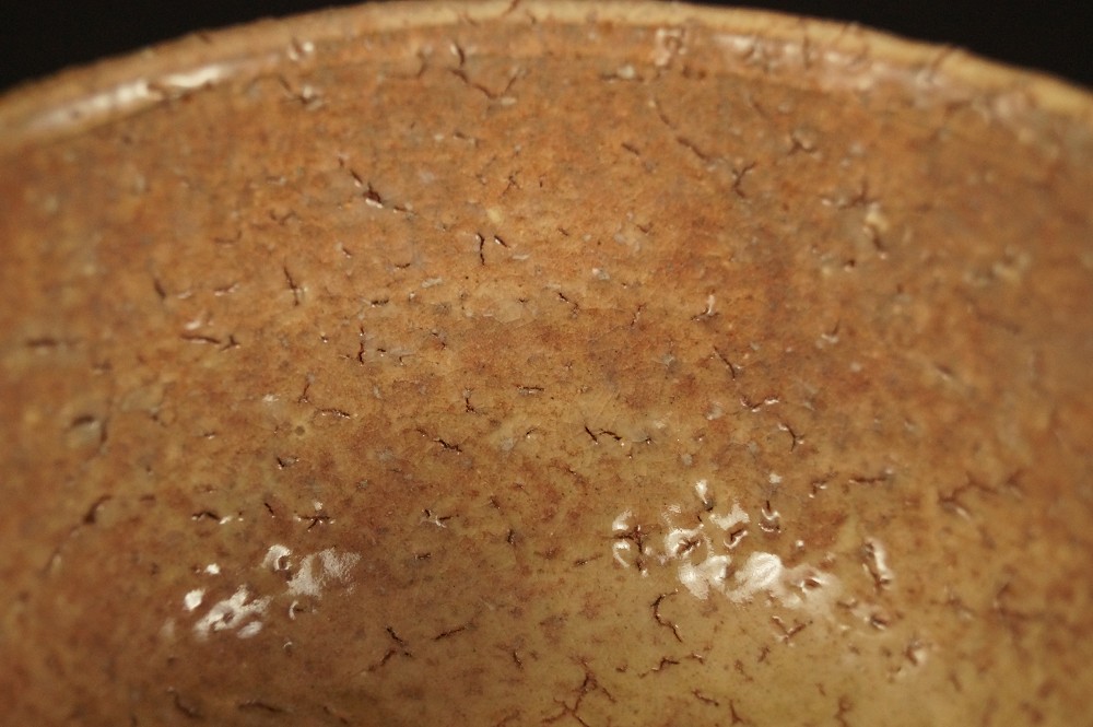 Interior Glaze with Fine Craquelure Cracks Interior View Close-up