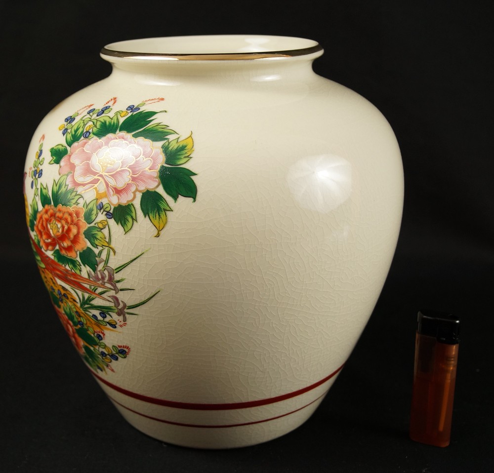Birds Peonies Vase Size Comparison
