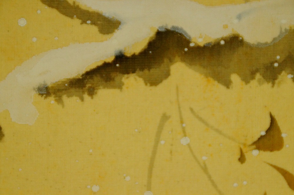 Bird in Winter Kakemono by Ito Keisui Snow Motif Close-Up 3