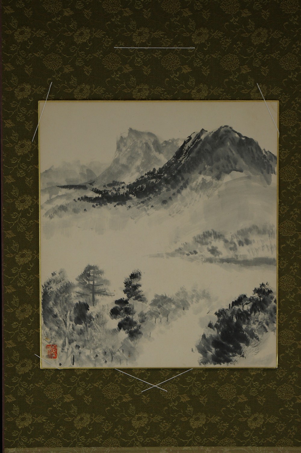 Shikishi Berglandschaft Shikishi in Einfassung