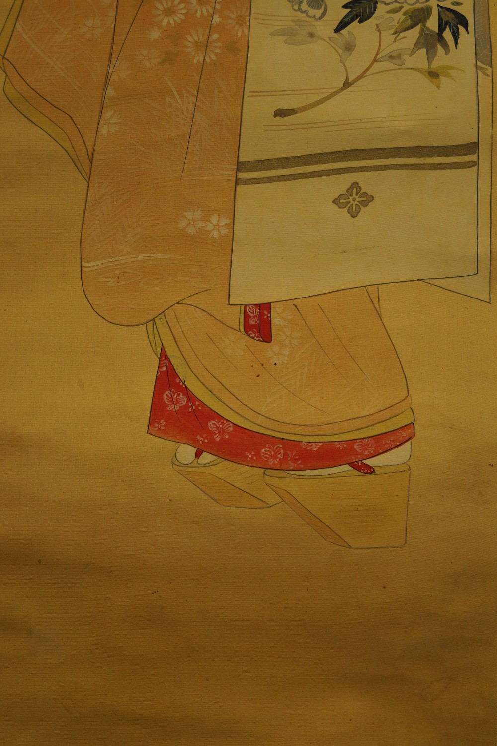 Japanese Hanging Scroll Beauty in Kimono Kimono Motif Close-Up 2