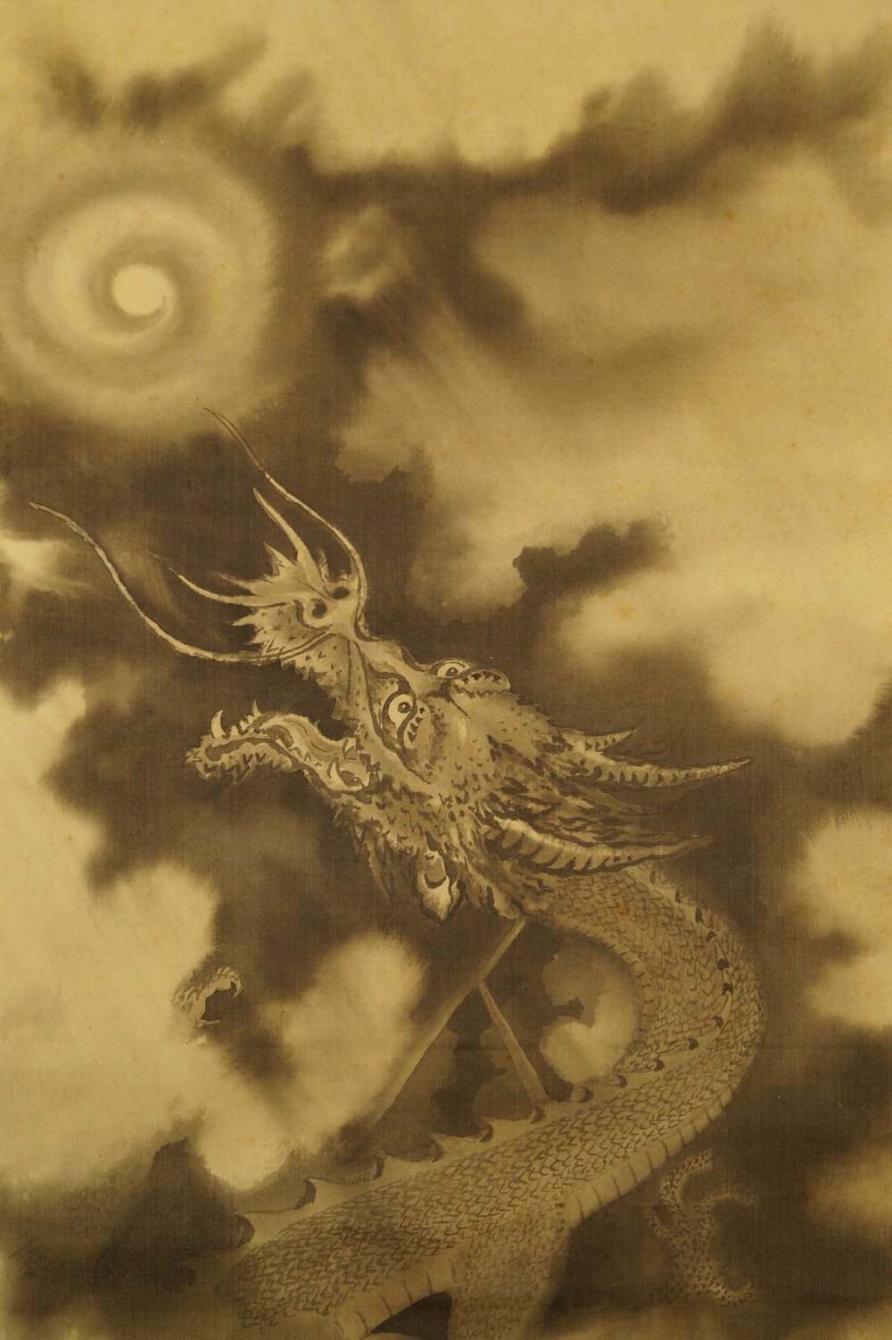 Dragon Hanging Scroll Dragon Head Close-Up 1