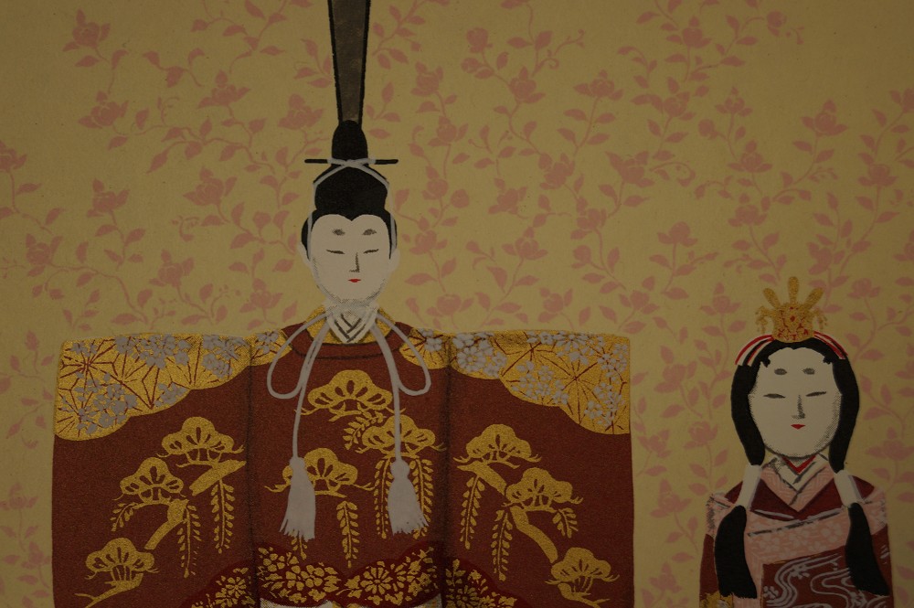 Shikishi Hina Dolls Druck Kaiser-Motiv Nahaufnahme