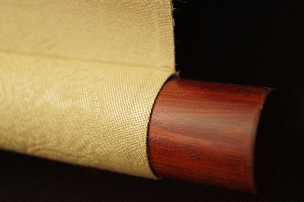 Peony Kakemono Scroll Roller Detail