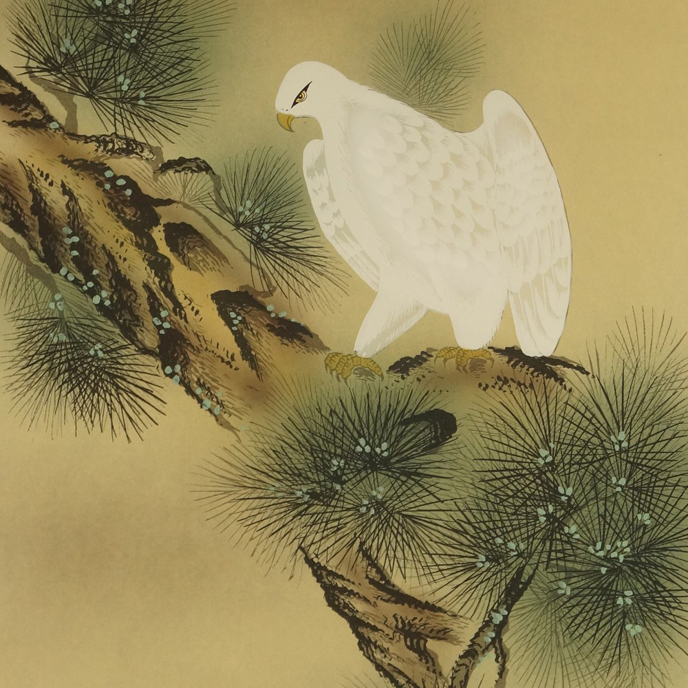 Hawk on the Pine Motif Close-Up Preview