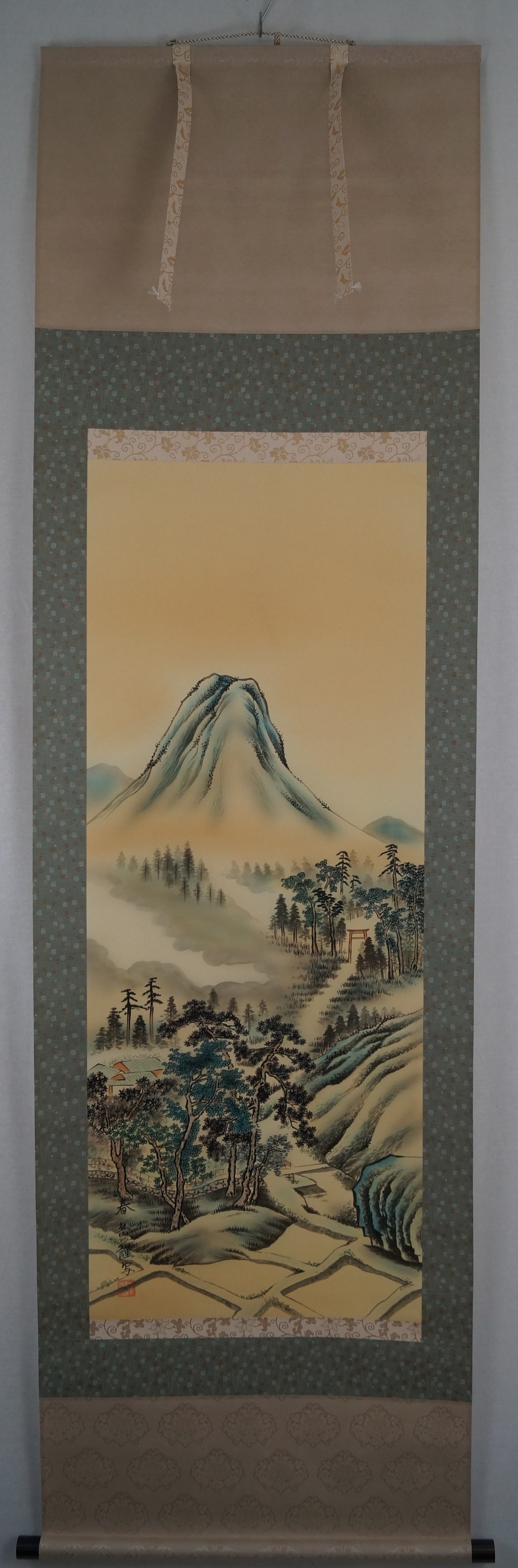 Landschaft Kakejiku Gesamtansicht Rollbild