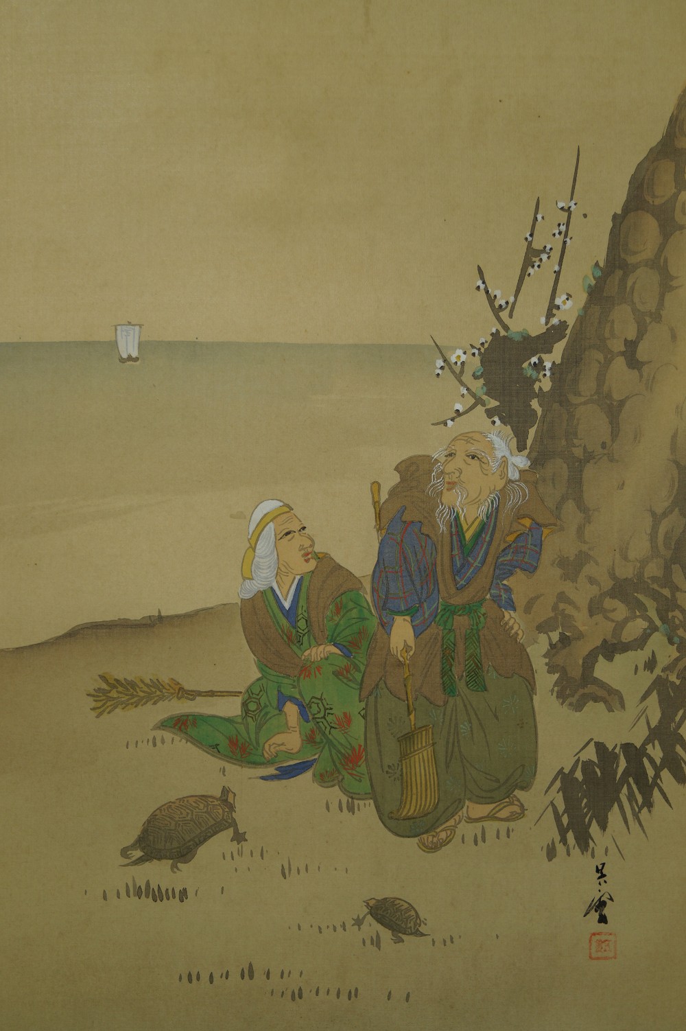 Takasago Legende Rollbild Takasago-Motiv Nahaufnahme 1