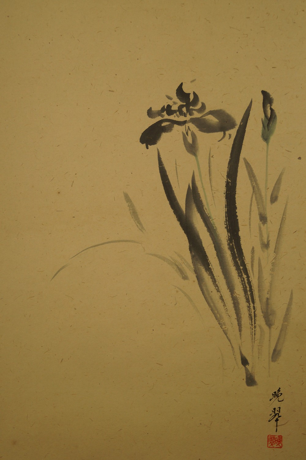 Iris Hanging Scroll Iris Motif Close-Up 3