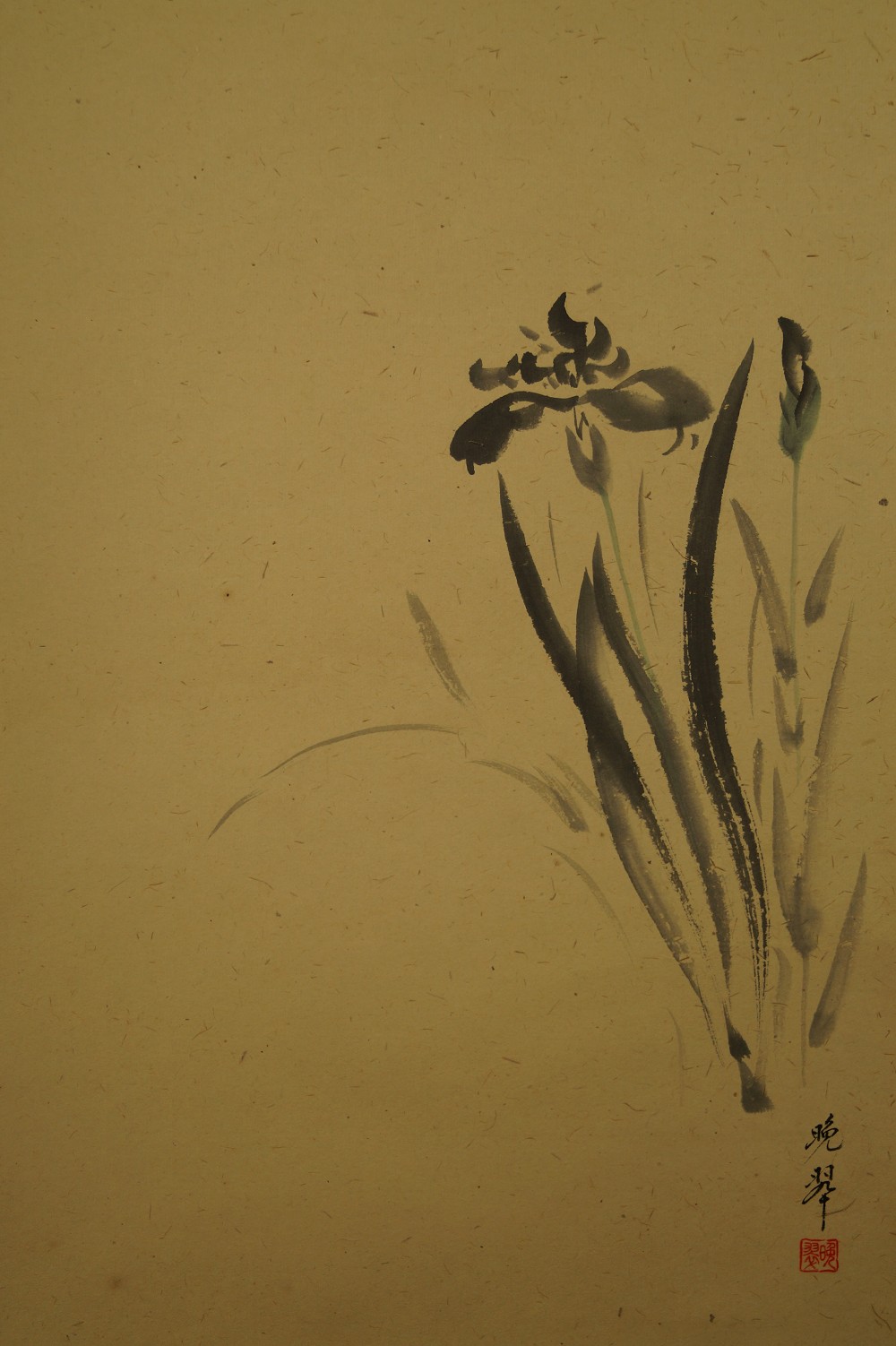 Iris Hanging Scroll Iris Motif Close-Up 1