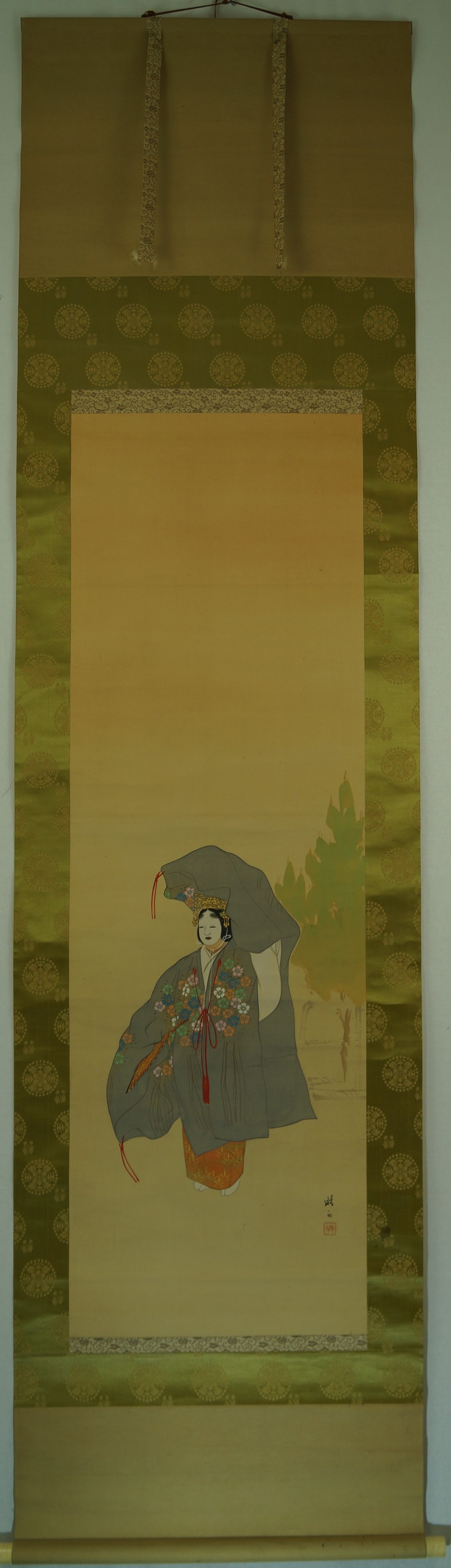 Hanging Scroll Woman in a Kimono Full View Hanging Scroll