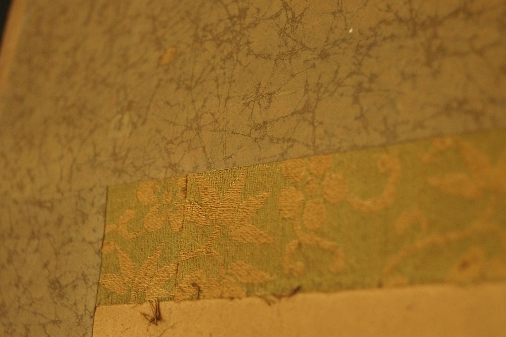 Bamboo chrysanthemum and sakura mounting detail