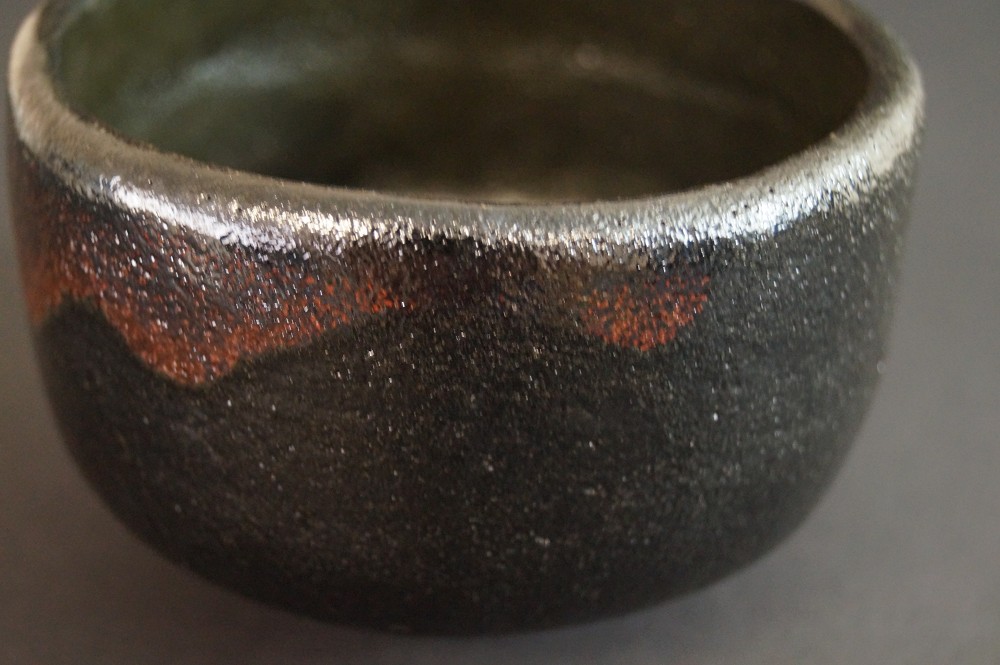 Chawan Made of Raku Ware by Shien Takeda Side View 3