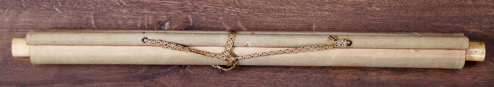 Drache in der Welle Kakemono zusammengerollt