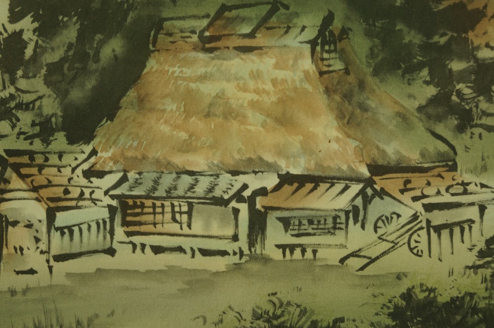 Landschaft Rollbild Bauernhaus Nahaufnahme 2