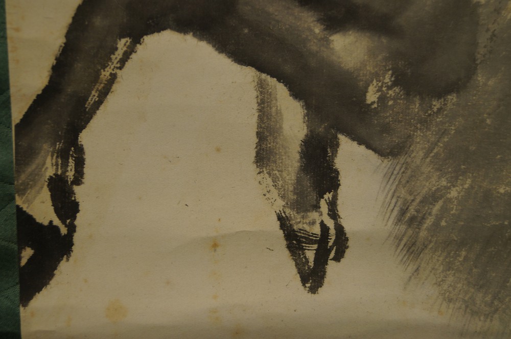 Ink painting front legs and hooves brushwork close-up 2