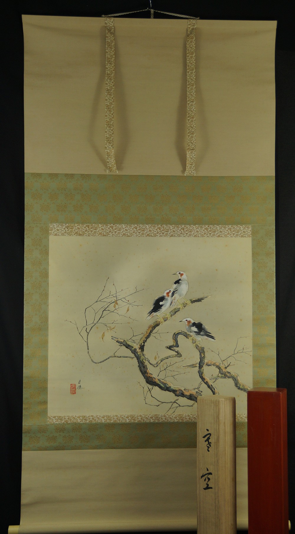Cold Sky by Hosen Higashihara Full View Hanging Scroll