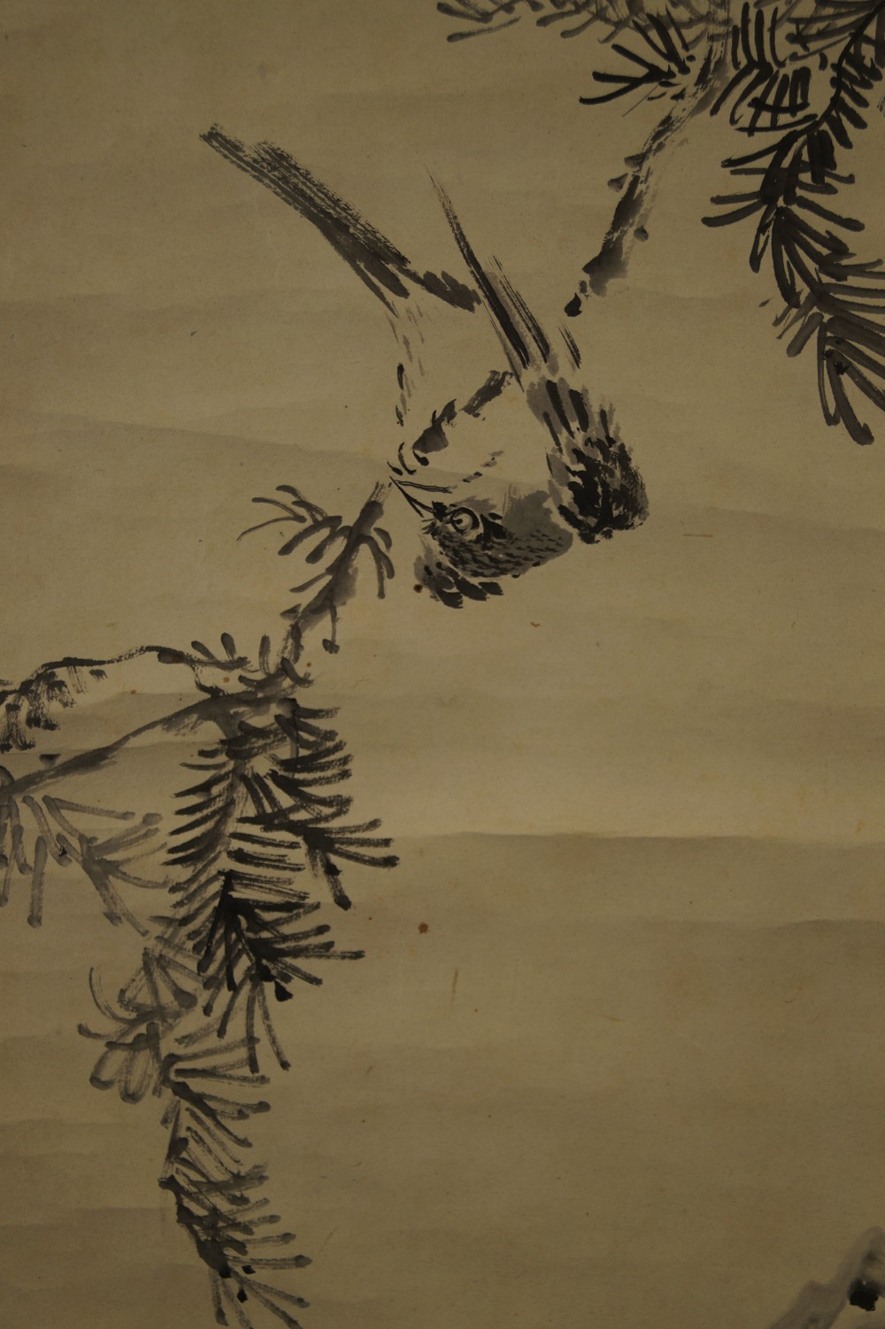 Bird on Pine Branch by Akiaki Okamoto Bird Motif Close-Up 1