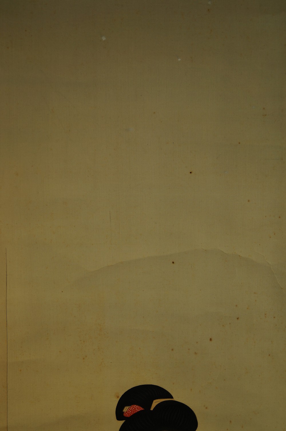 Beauty in kimono landscape close-up