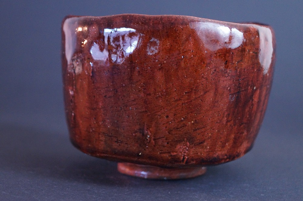 Raku Ware Tea Bowl Chawan by Shoki Kimura Side View 3