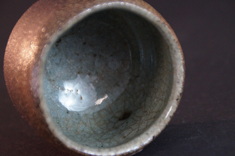 Further close-up of the crackled glaze interior