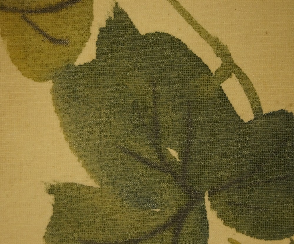 Japanese painting iris leaves motif close-up 4