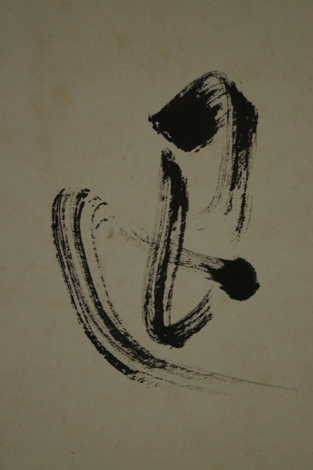 Bodhidharma with piercing gaze calligraphy close-up 2