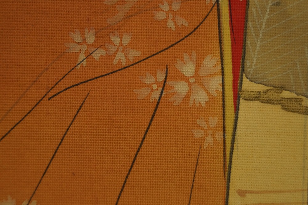 Japanese Hanging Scroll Beauty in Kimono Kimono Motif Close-Up 5