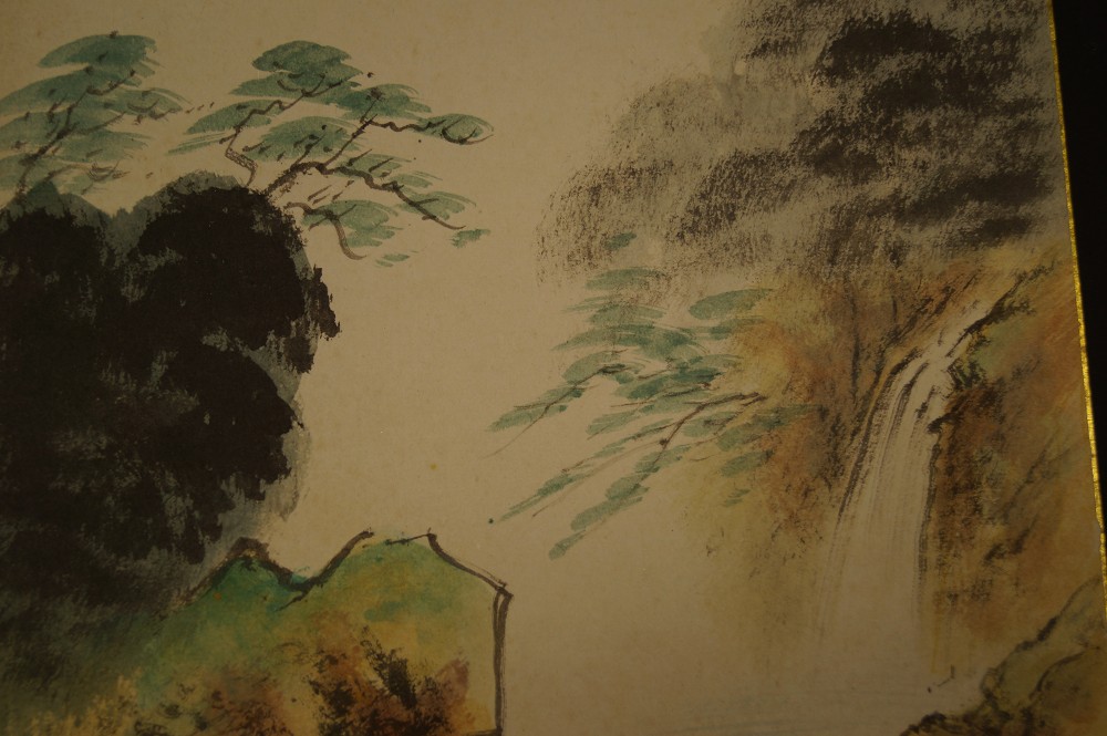 Shikishi Landschaft Berg-Motiv Nahaufnahme
