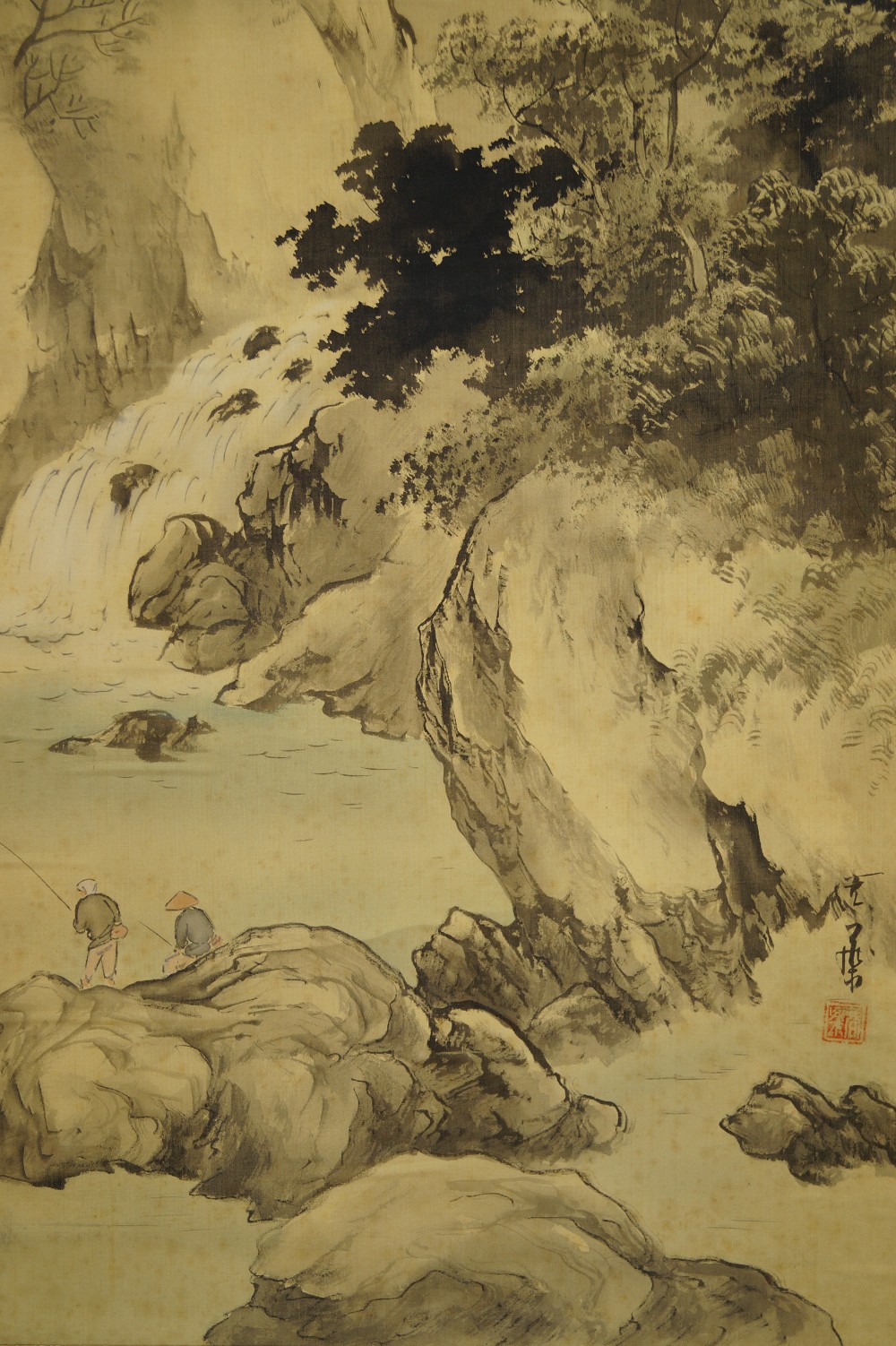 Landschaft Rollbild Signatur und Siegel Nahaufnahme 1