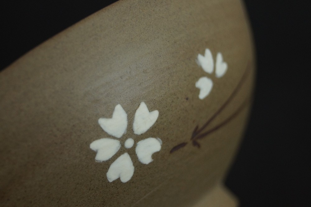 Sakura - handgetöpferte japansiche Teeschale (Chawan) Koda Keramik