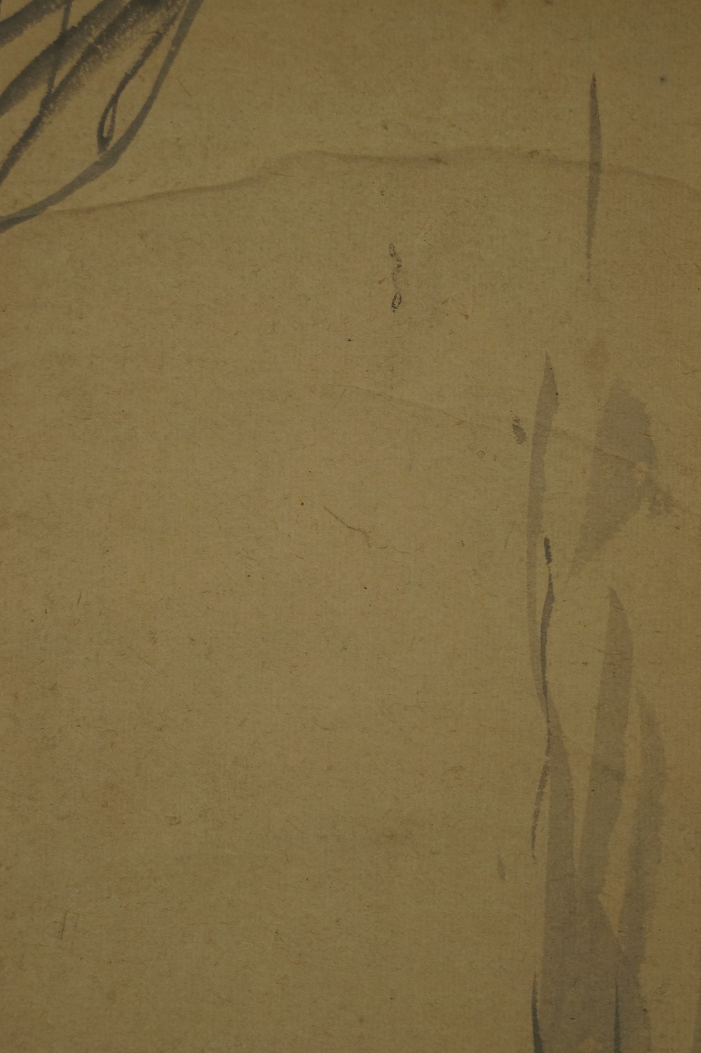 Kakemono Pine Rocks Motif Close-Up