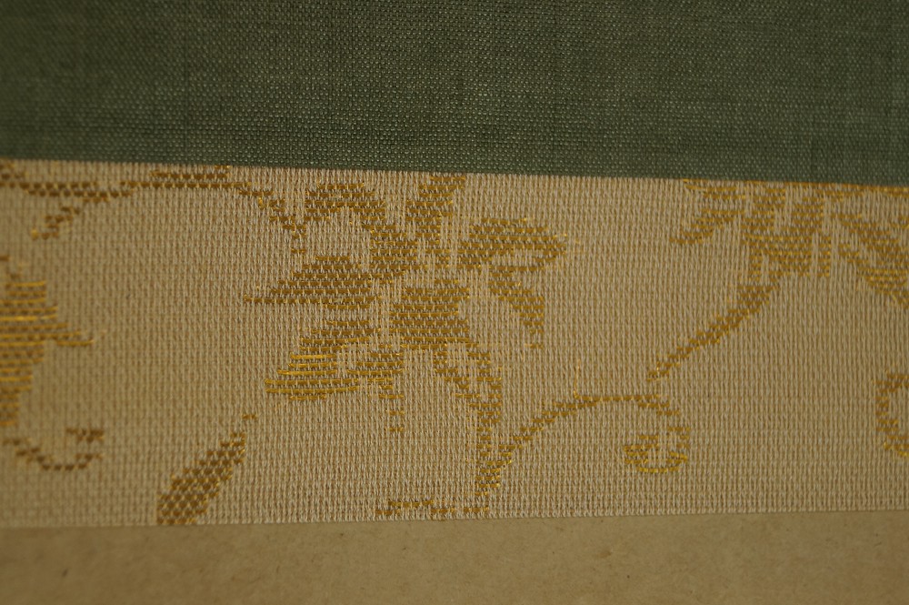 Bamboo hanging scroll by Tsubaki Chinzan mounting detail 1