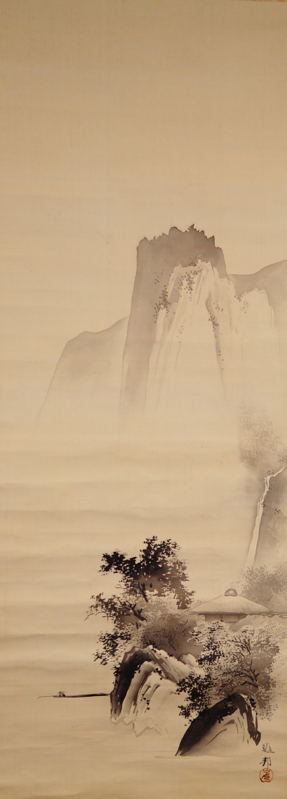 Berglandschaft im Nebel von Hashimoto Gaho Gesamtmotiv ohne Rahmung