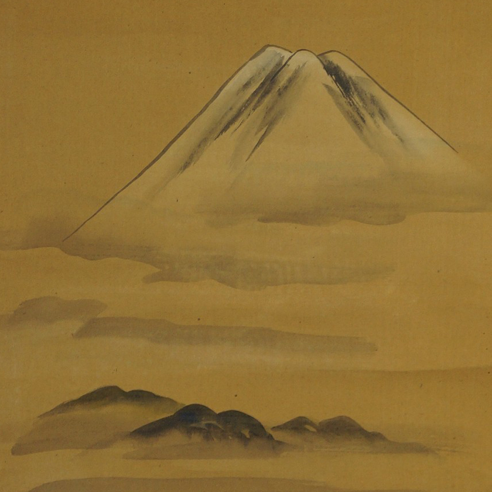 Berg Fuji Rollbild Motiv Nahaufnahme Vorschau