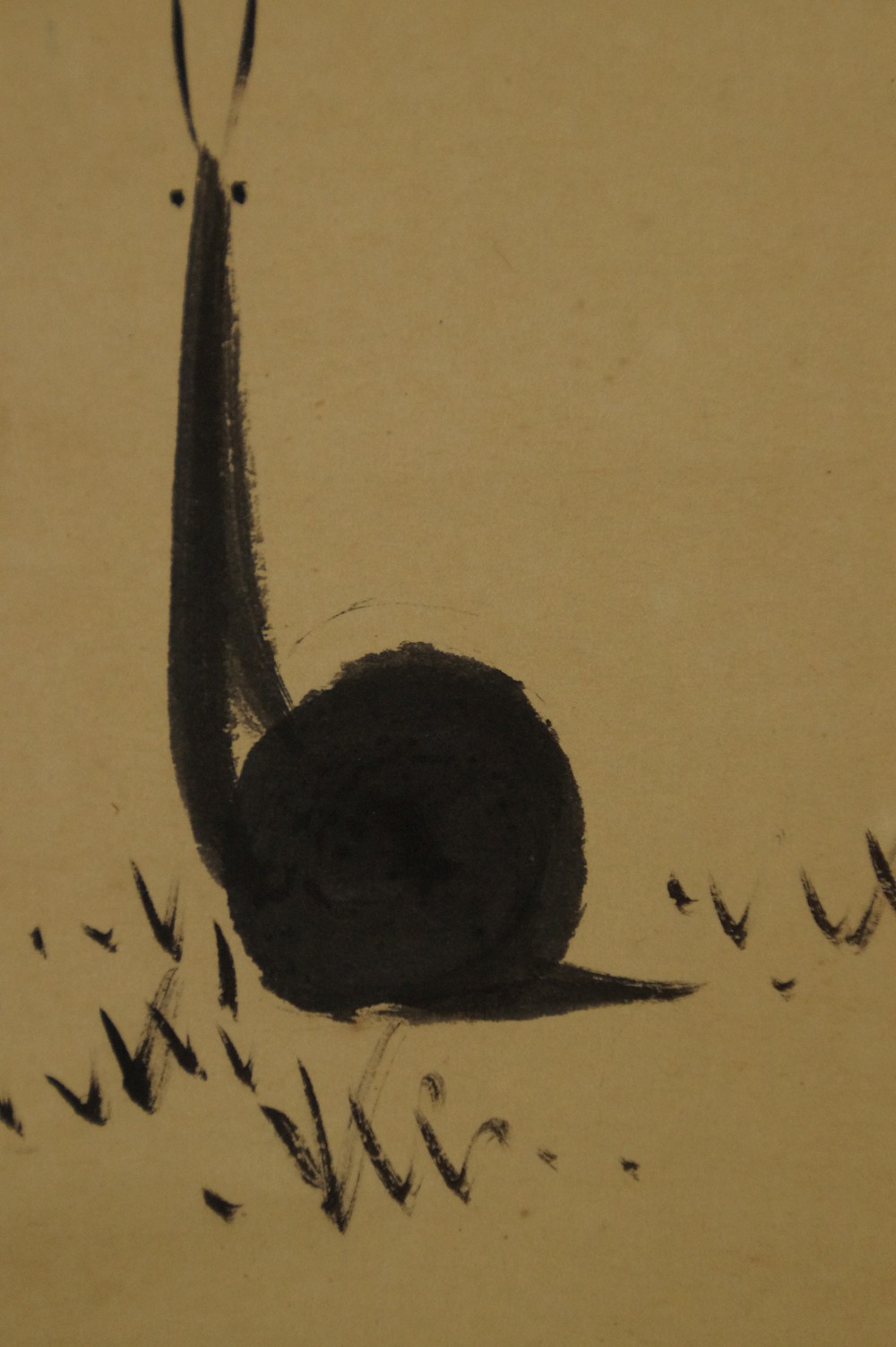 Zen Kalligrafie die Schnecke Schnecke-Motiv Nahaufnahme