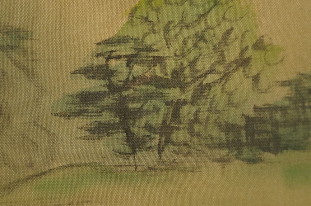 Landschaft Rollbild Baum-Motiv Nahaufnahme