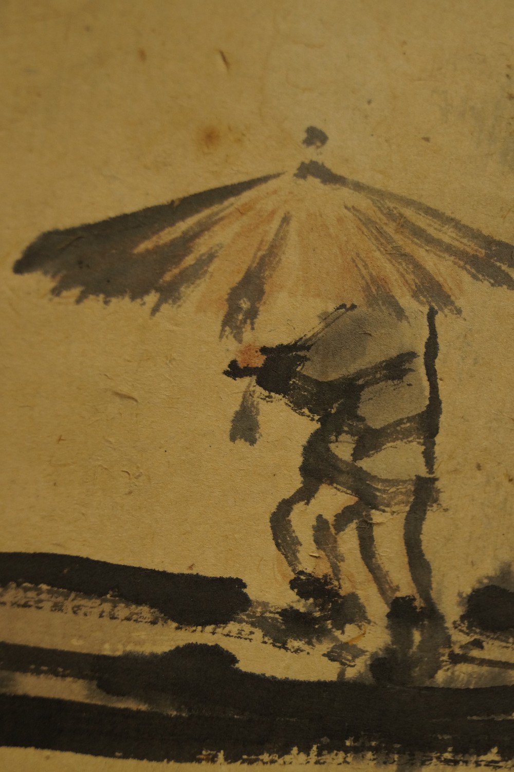 Verregnete Berglandschaft Figuren Motiv Nahaufnahme 2