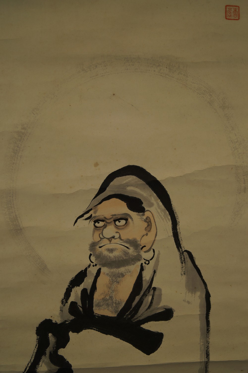 Bodhidharma Rollbild Motiv Nahaufnahme 1