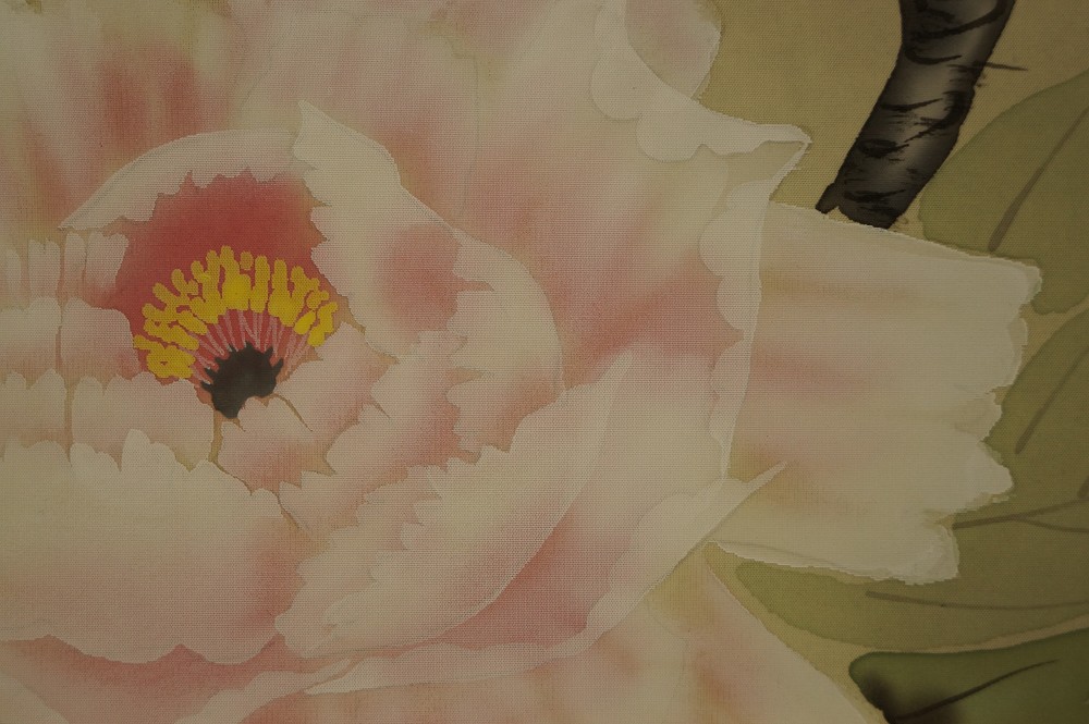 Peony Kakemono Peony Motif Close-Up 2