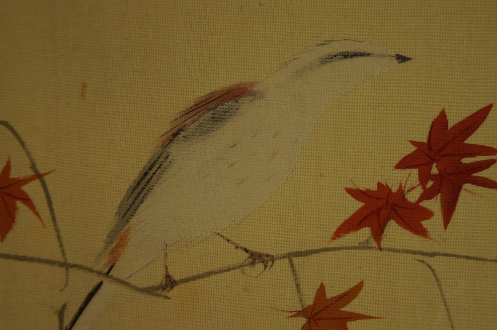 Bird on a Maple Branch Bird Motif Close-Up 1