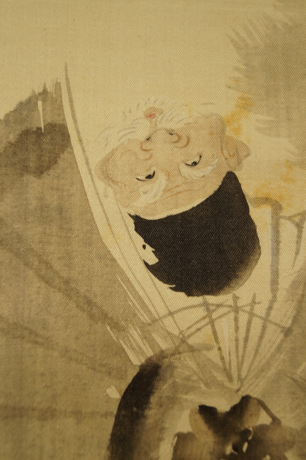 Sparrow Hanging Scroll Motif Close-Up 3
