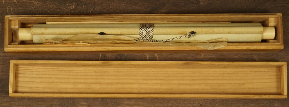 Kakemono Kalligrafie in Aufbewahrungsbox