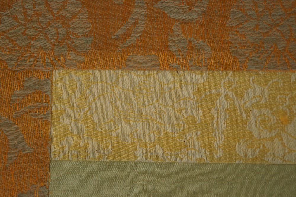 Peony Hanging Scroll Mounting Detail