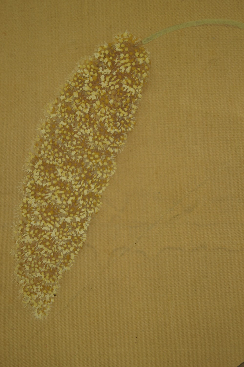Wachteln Rollbild Hirse-Motiv Nahaufnahme 2
