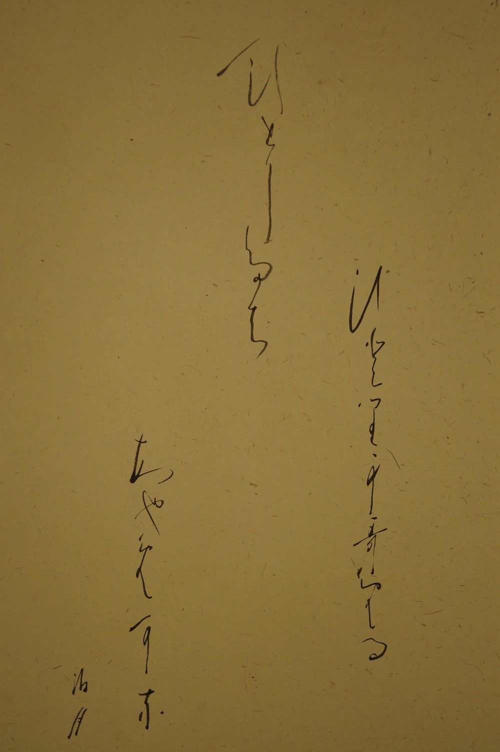 Iris Kakemono Calligraphy Close-Up 1