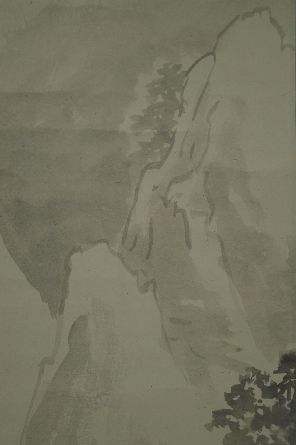 Landscape with pavilion and boat on the shore hanging scroll mountain landscape close-up